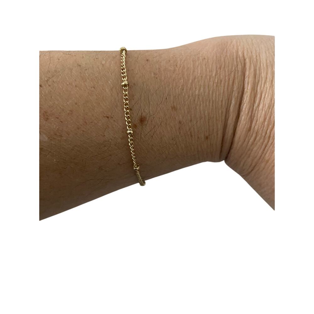 ball chain bracelet gold tone